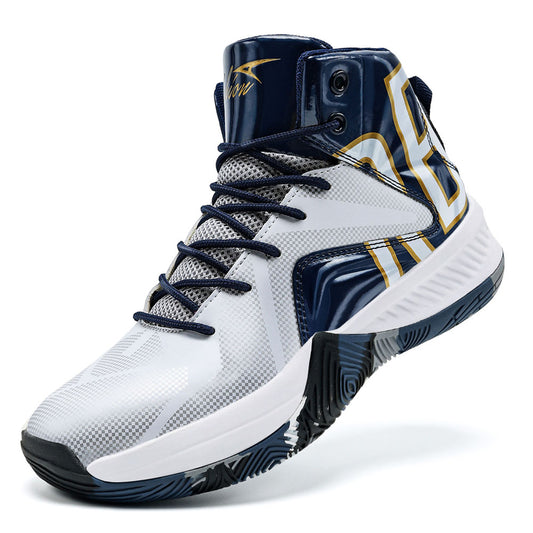 ASHION Unisex Kids High Top Basketball Shoes Breathable Cushion Sneakers