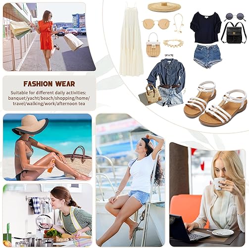 Littleplum Women Arch Support Summer Gladiator Comfort Flat Sandals