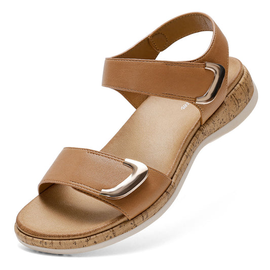 Littleplum Women Adjustable Arch Support Comfort Summer Flat Sandals