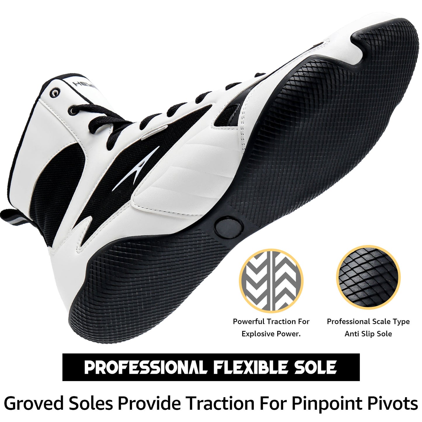 ASHION Men Wrestling Shoes Boxing Shoes High Top Fitness Sneakers Zero Drop Sole