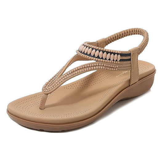 Littleplum Women Comfort Arch Support Elastic Casual Flip Flops