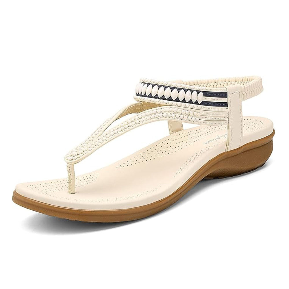 Littleplum Women Comfort Arch Support Elastic Casual Flip Flops