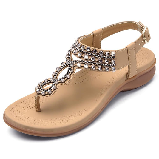 Littleplum Women Arch Support Comfort Elastic  Summer Flip Flops