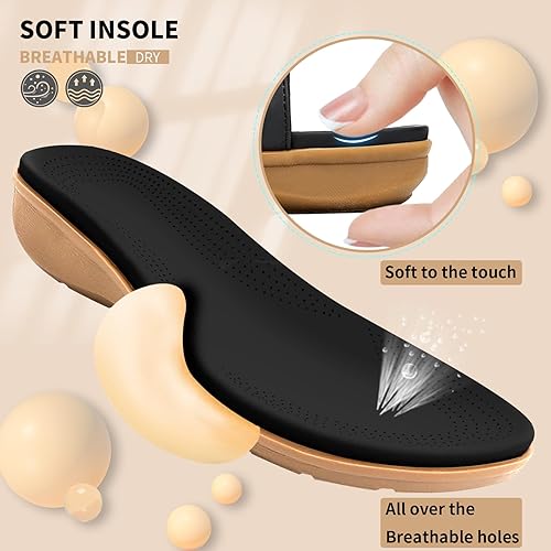 Littleplum Women Arch Support Comfort Elastic  Summer Flip Flops