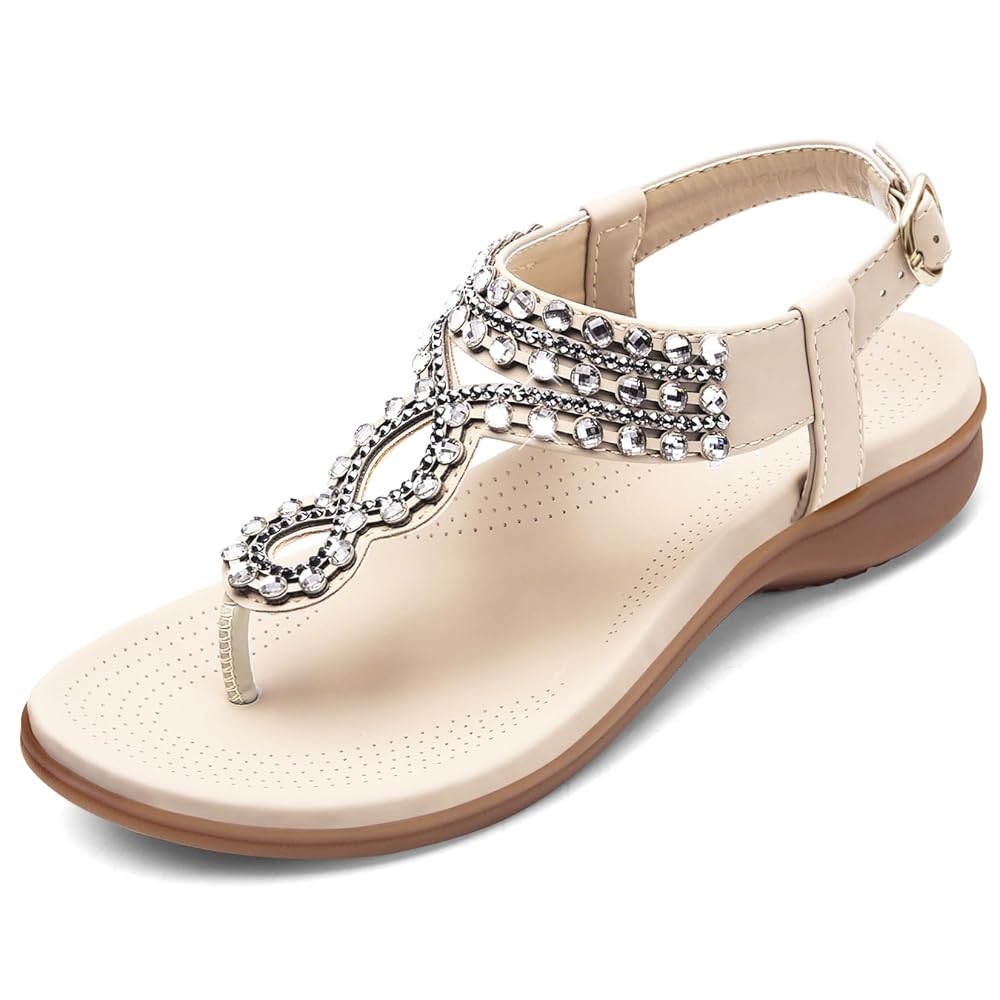 Littleplum Women Arch Support Comfort Elastic  Summer Flip Flops