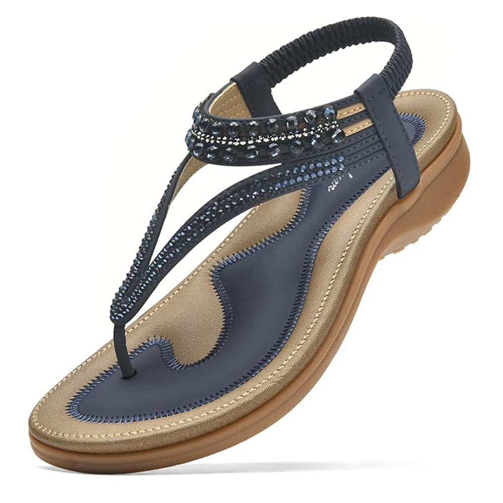 Littleplum Women Rhinestone Slingback Arch Support Sandals