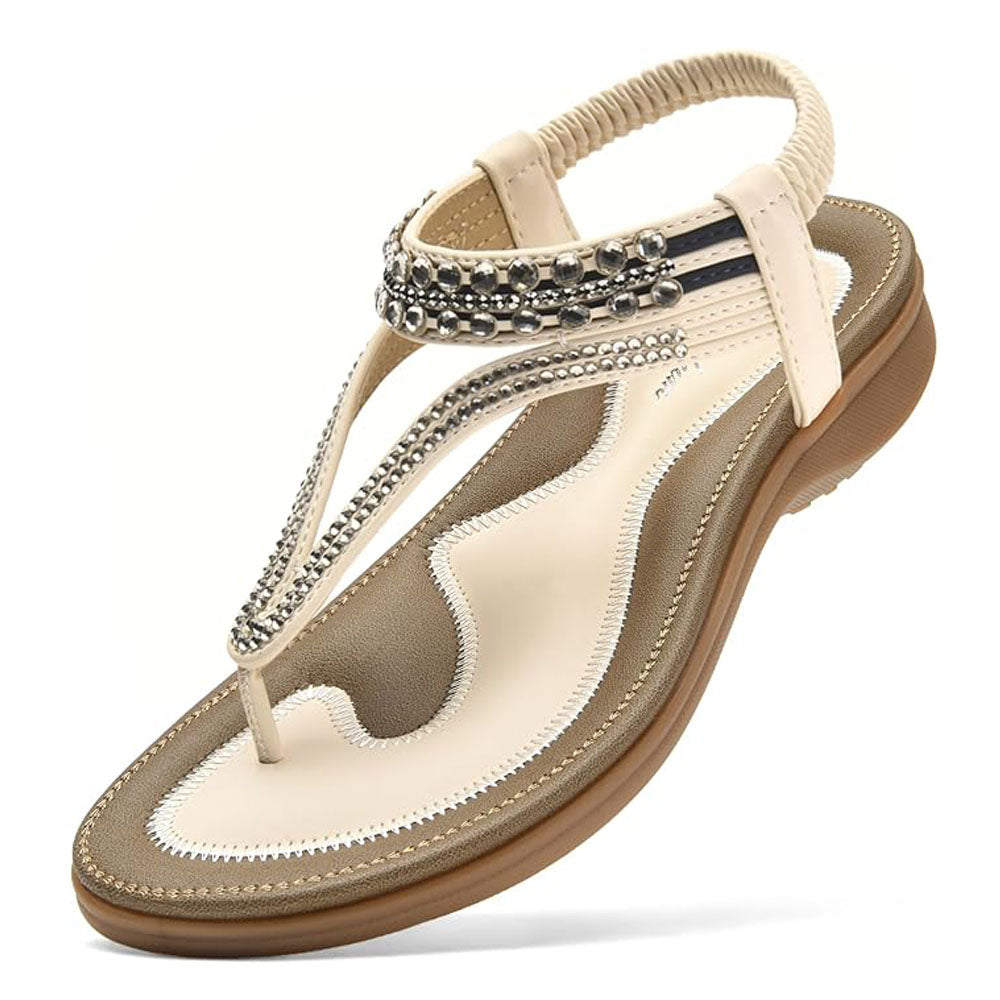 Littleplum Women Rhinestone Slingback Arch Support Sandals