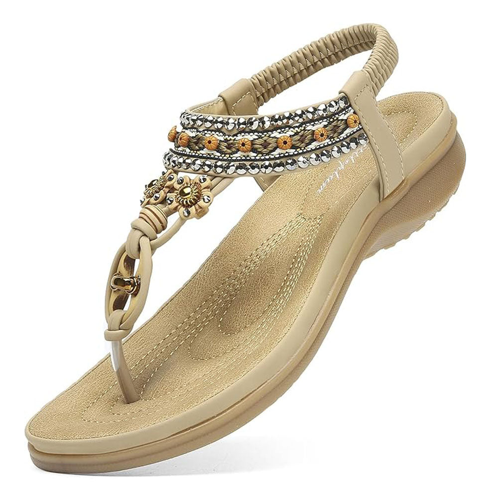 Littleplum Women Bohemian Arch Support Beach Flip Flops Sandals