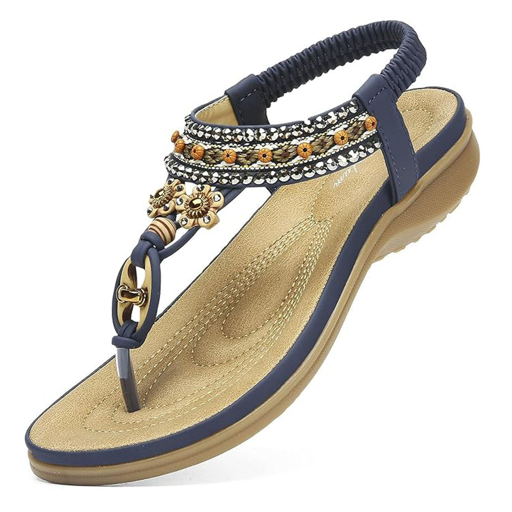 Littleplum Women Bohemian Arch Support Beach Flip Flops Sandals