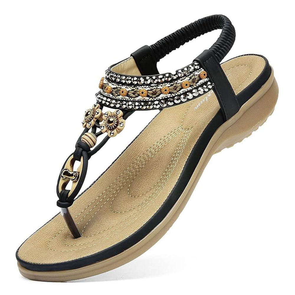 Littleplum Women Bohemian Arch Support Beach Flip Flops Sandals