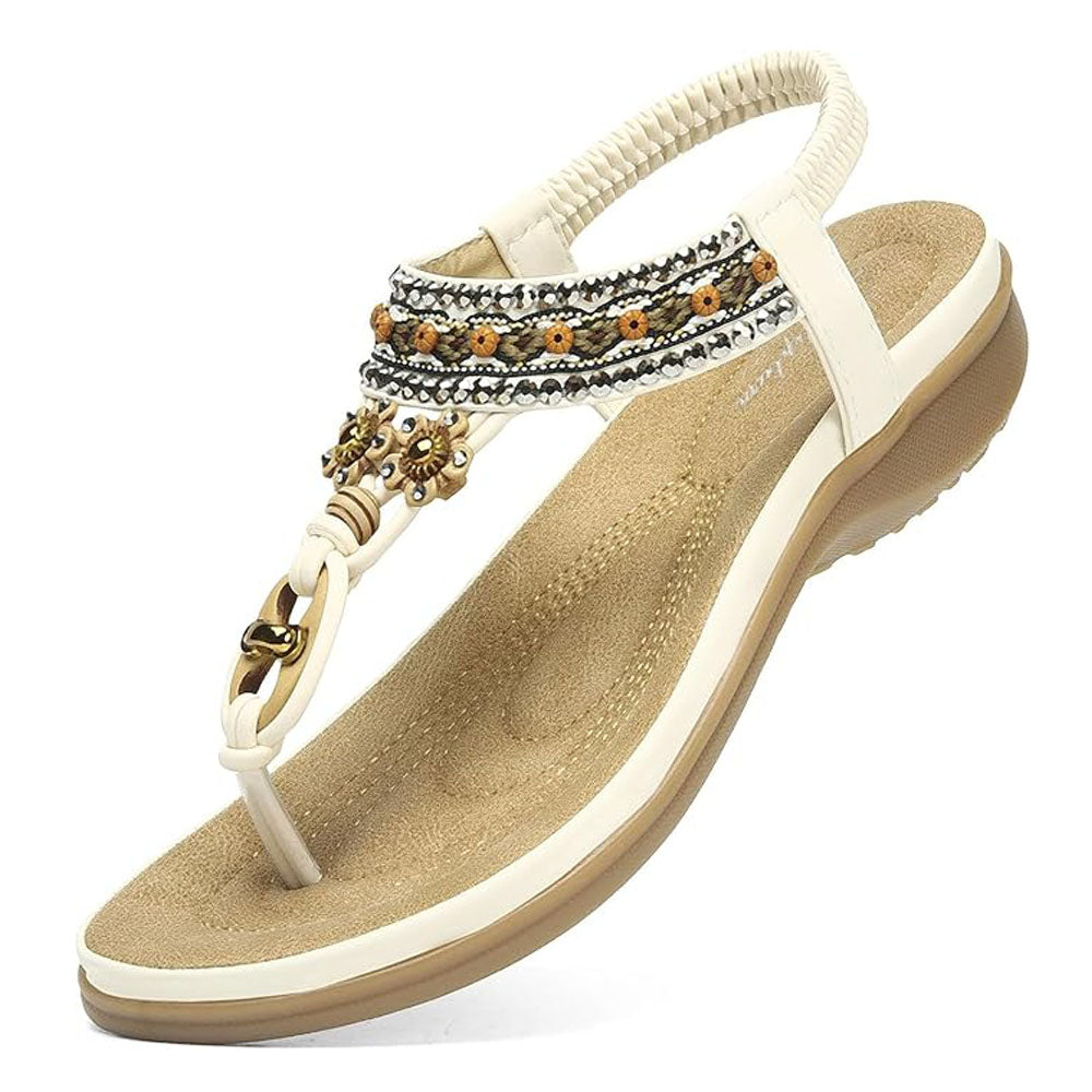 Littleplum Women Bohemian Arch Support Beach Flip Flops Sandals
