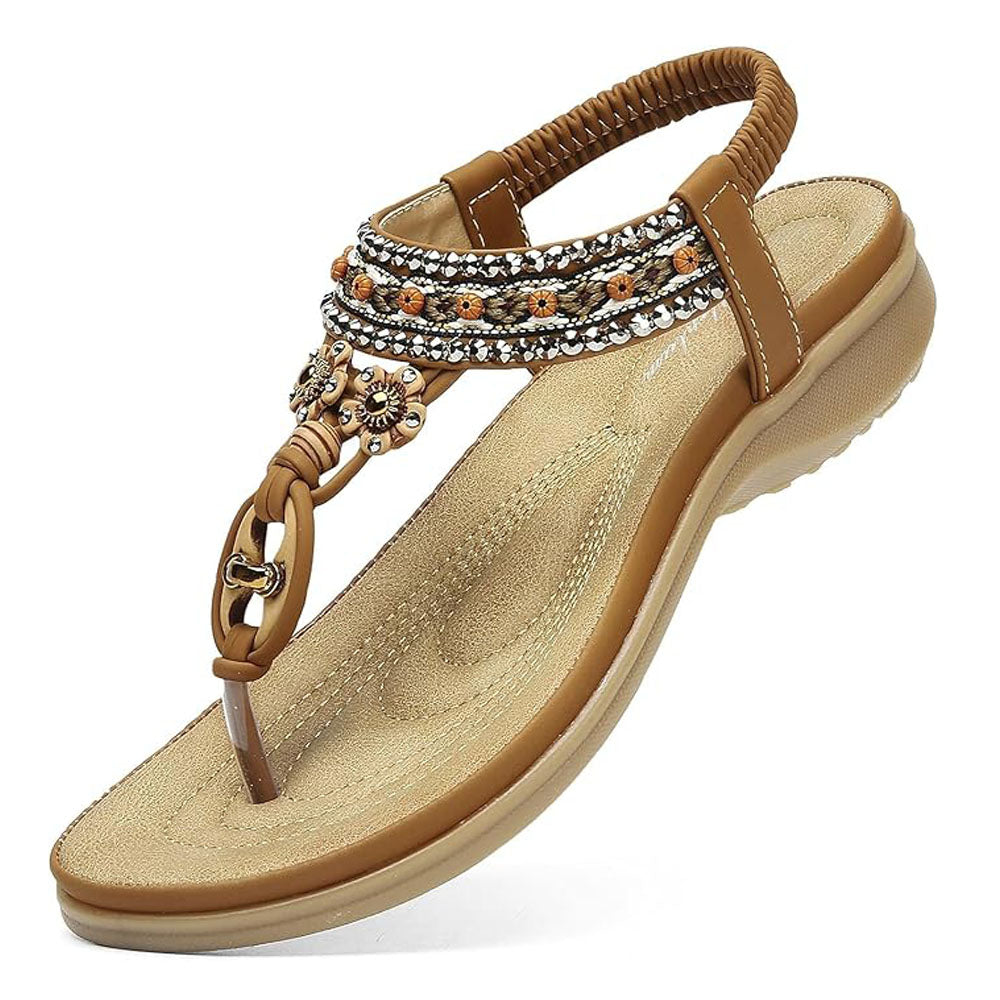 Littleplum Women Bohemian Arch Support Beach Flip Flops Sandals