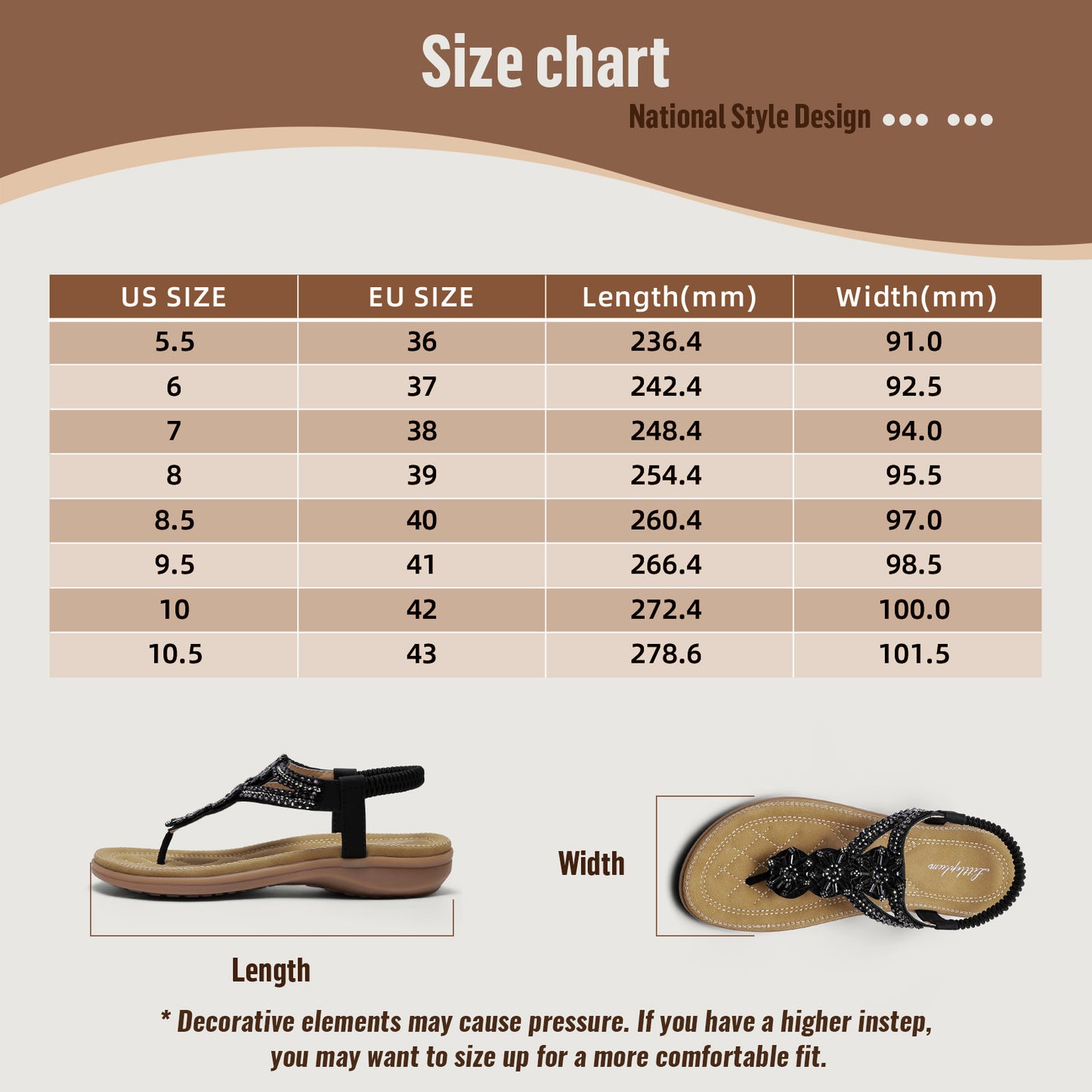 Littleplum Women Handmade Arch Support Bohemian Orthopedic Flip Flops