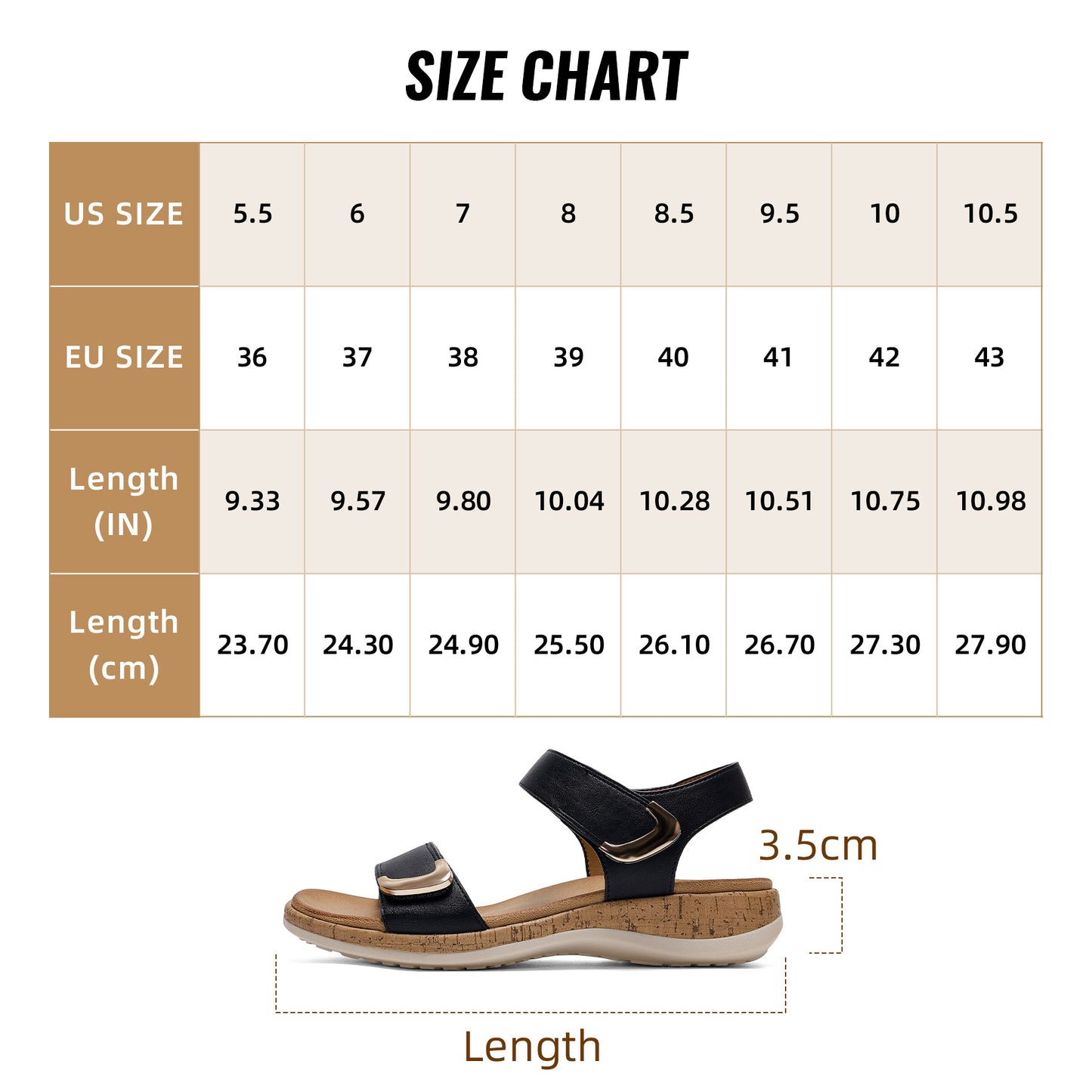Littleplum Women Adjustable Arch Support Comfort Summer Flat Sandals
