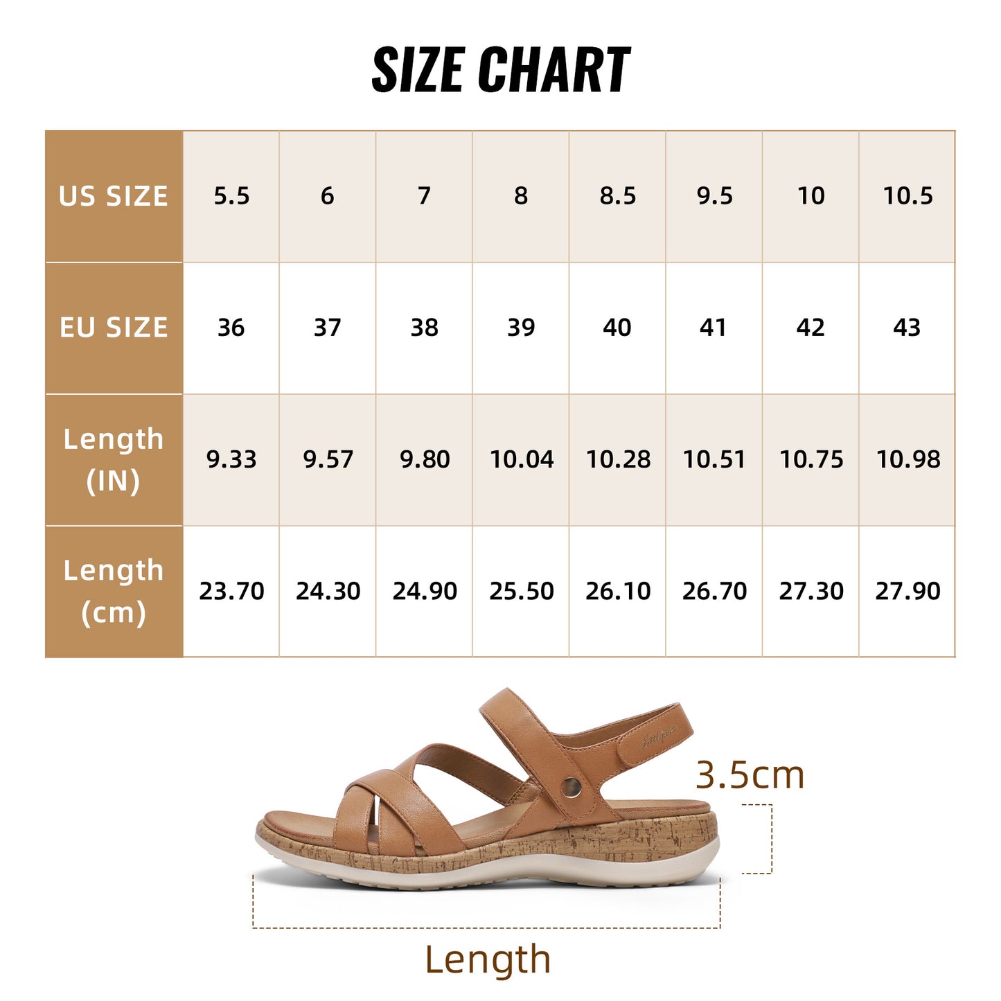 Littleplum Women Orthopedic Arch Support Adjustable Strap Sandals