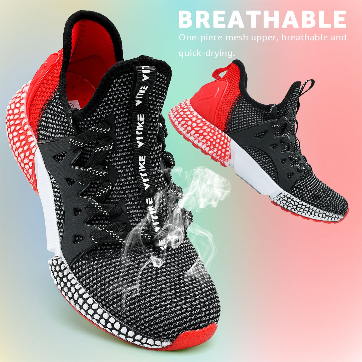 WETIKE Boy's Shoes Mesh Slip on Lightweight Running Sneakers