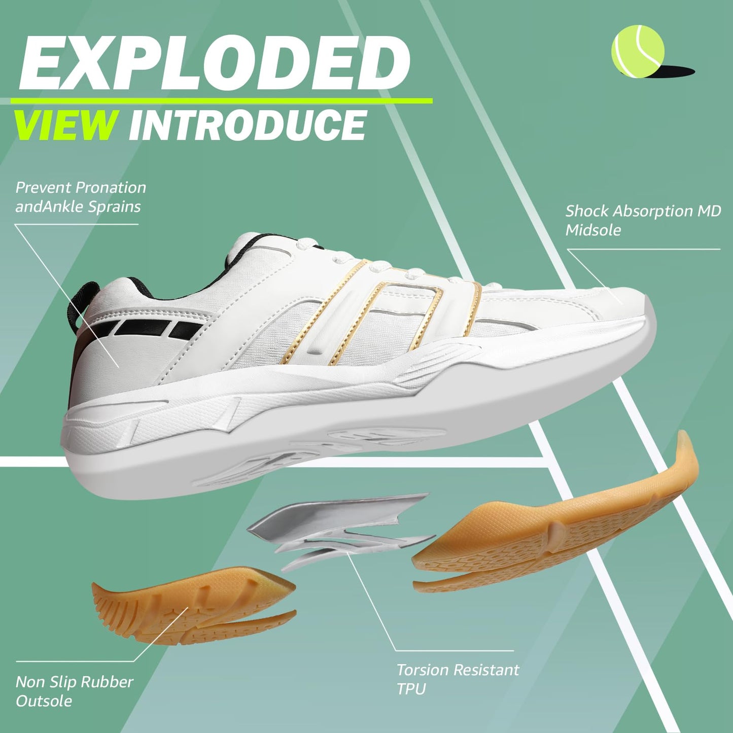 Pickleball Shoes for Men Tennis Shoes [SP-8201]