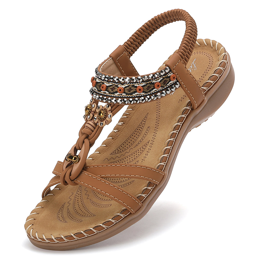 Littleplum Women Bohemian Arch Support Summer  Flip Flops Sandals
