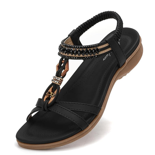 Littleplum Women Arch Support Elastic Casual Flip Flops Sandals