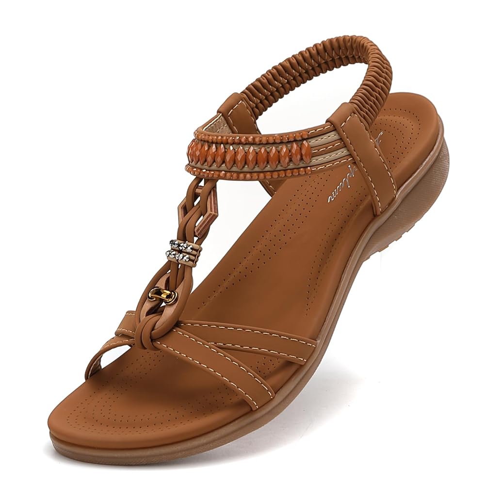 Littleplum Women Arch Support Elastic Casual Flip Flops Sandals