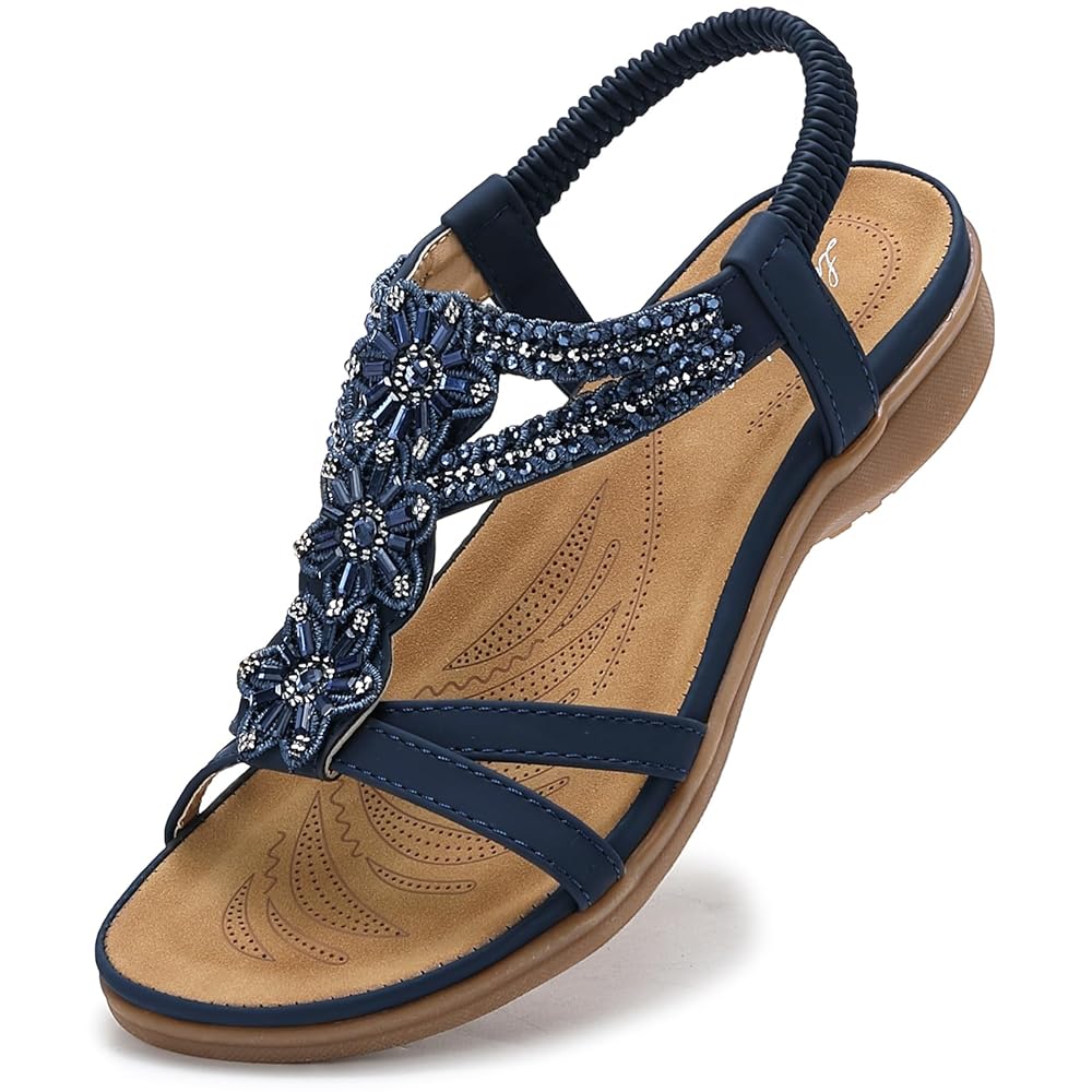 Littleplum Women Handmade Arch Support Bohemian Orthopedic Flip Flops