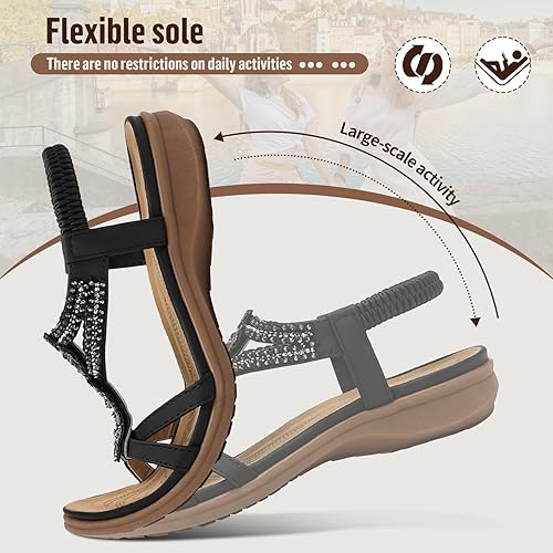 Littleplum Women Handmade Arch Support Bohemian Orthopedic Flip Flops