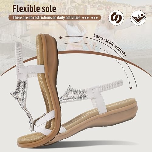 Littleplum Women Arch Support Handmade Bohemian Comfort Flip Flops