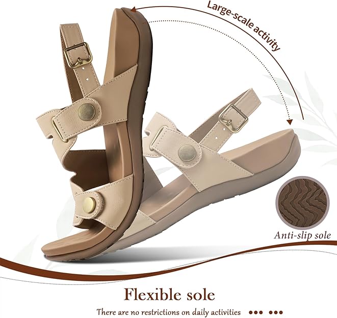 Littleplum Women Orthopedic Arch Support Comfort Adjustable Sandals