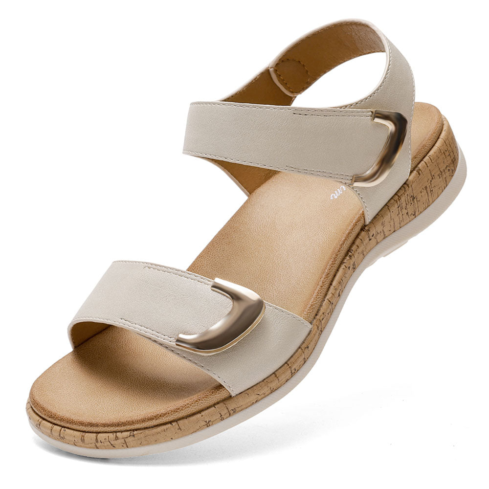 Littleplum Women Adjustable Arch Support Comfort Summer Flat Sandals