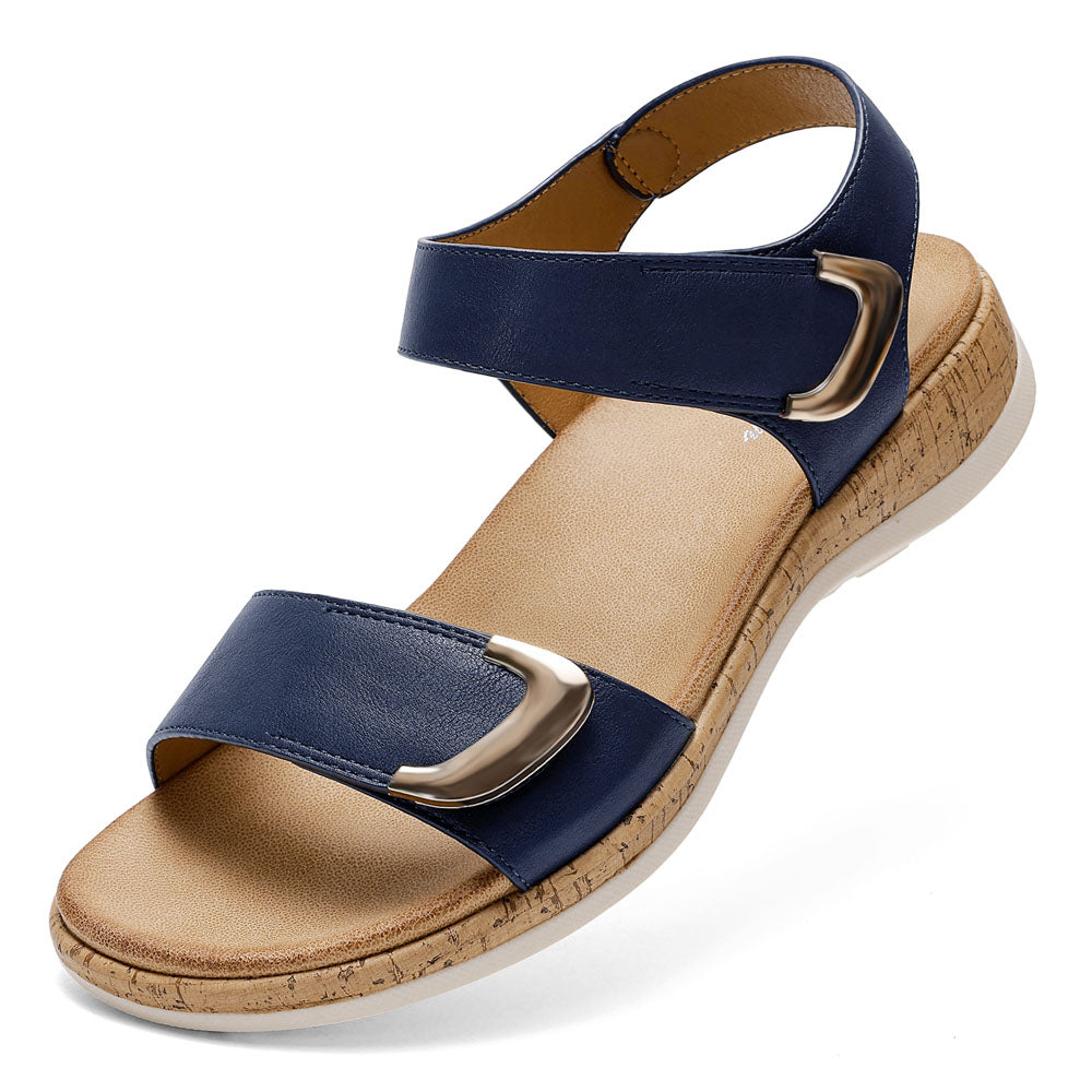 Littleplum Women Adjustable Arch Support Comfort Summer Flat Sandals