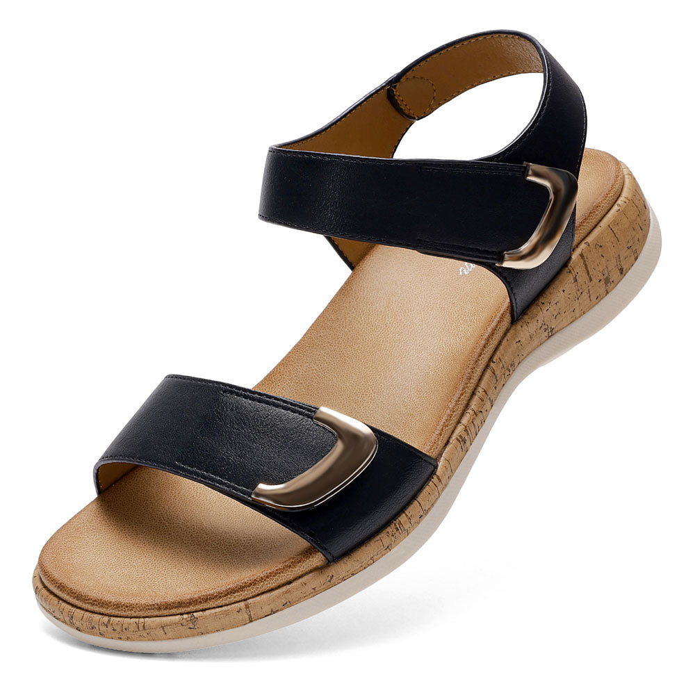 Littleplum Women Adjustable Arch Support Comfort Summer Flat Sandals