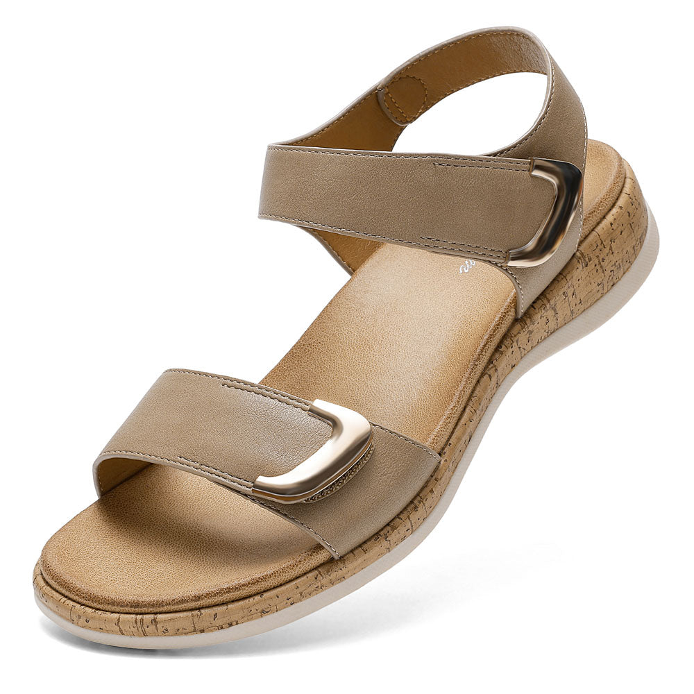 Littleplum Women Adjustable Arch Support Comfort Summer Flat Sandals