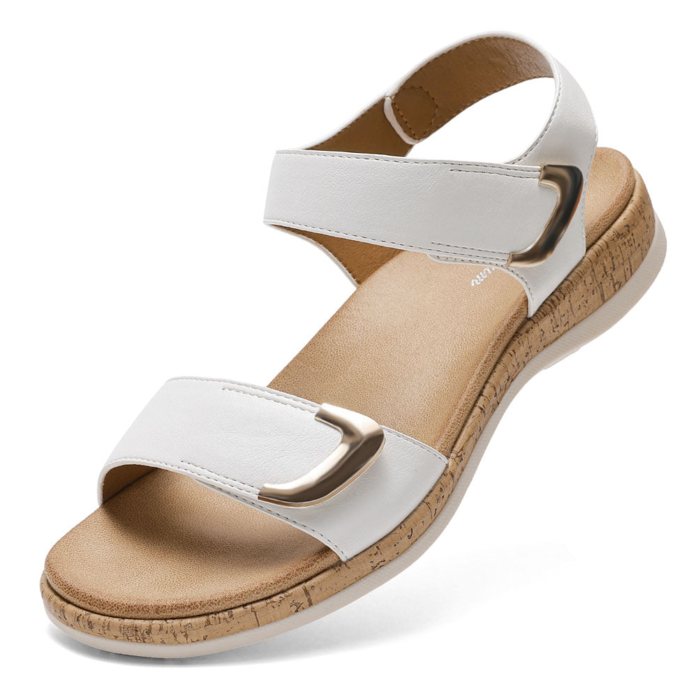 Littleplum Women Adjustable Arch Support Comfort Summer Flat Sandals