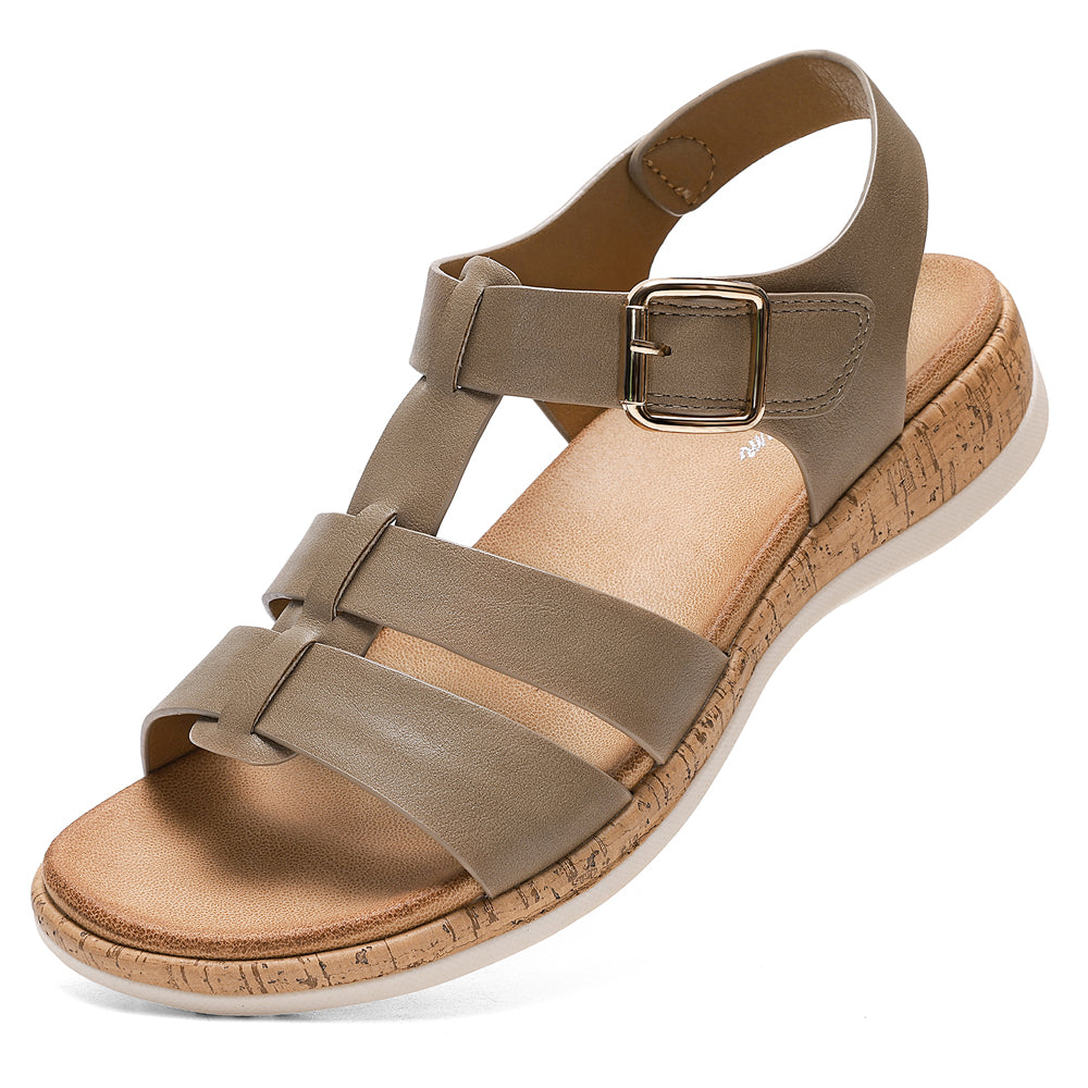 Littleplum Women Gladiator Orthopedic Arch Support Adjustable Sandals