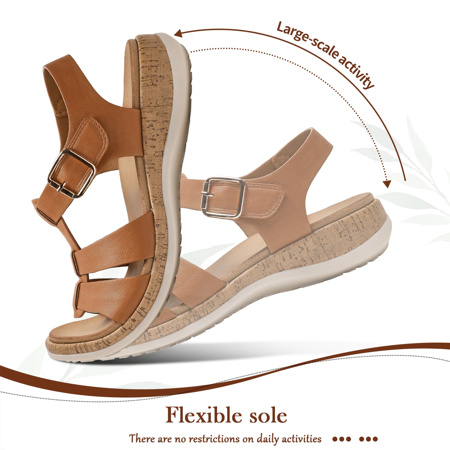Littleplum Women Gladiator Orthopedic Arch Support Adjustable Sandals