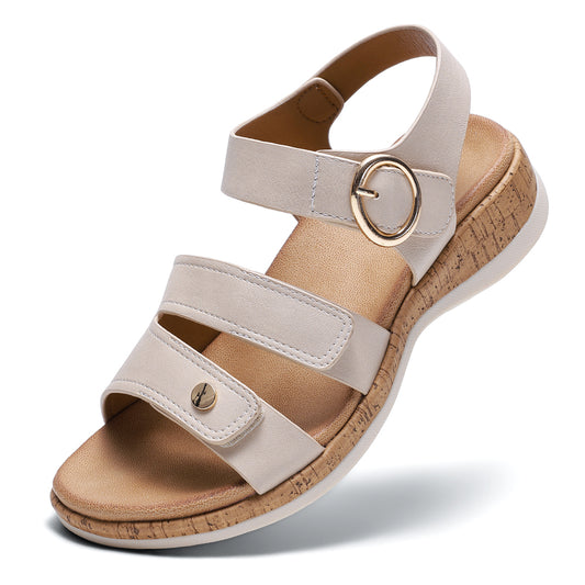 Littleplum Women Arch Support Open Toe Adjustable Casual Sandals