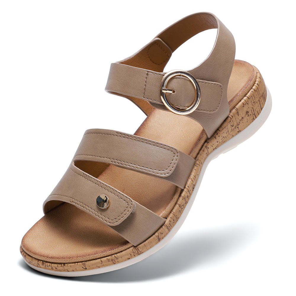 Littleplum Women Arch Support Open Toe Adjustable Casual Sandals