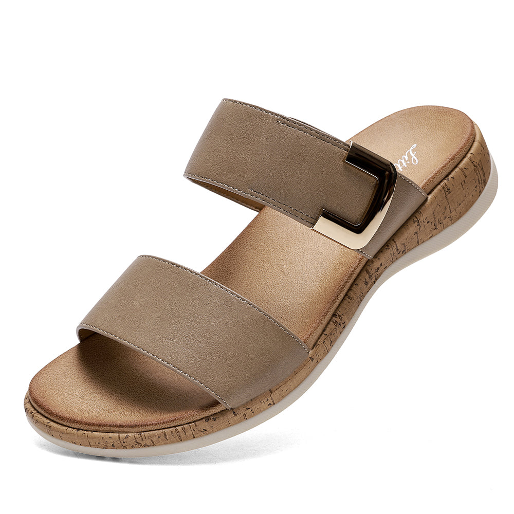 Littleplum Women Arch Support Soft Cushion Slip On Slides Sandals