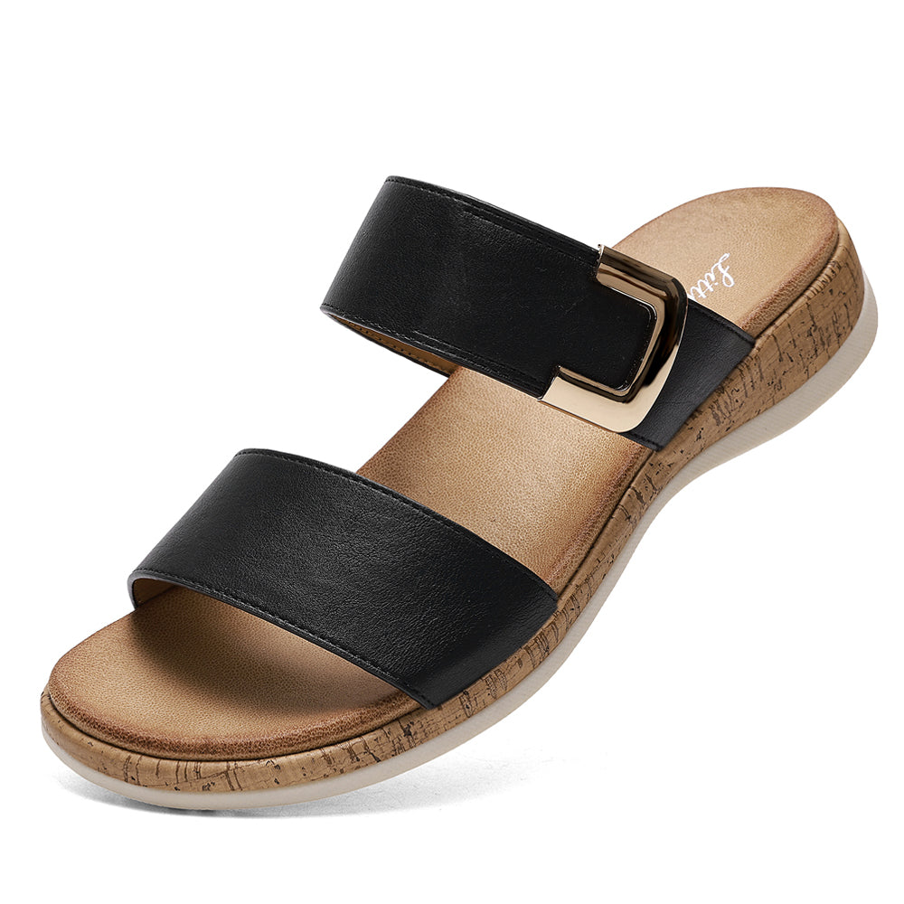 Littleplum Women Arch Support Soft Cushion Slip On Slides Sandals