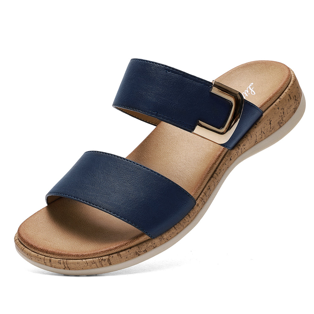 Littleplum Women Arch Support Soft Cushion Slip On Slides Sandals