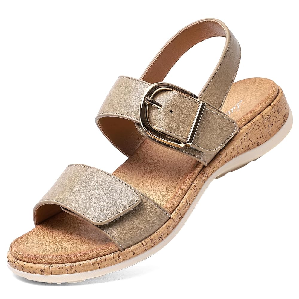 Littleplum Women Orthotic Arch Support Adjustable Flat Sandals