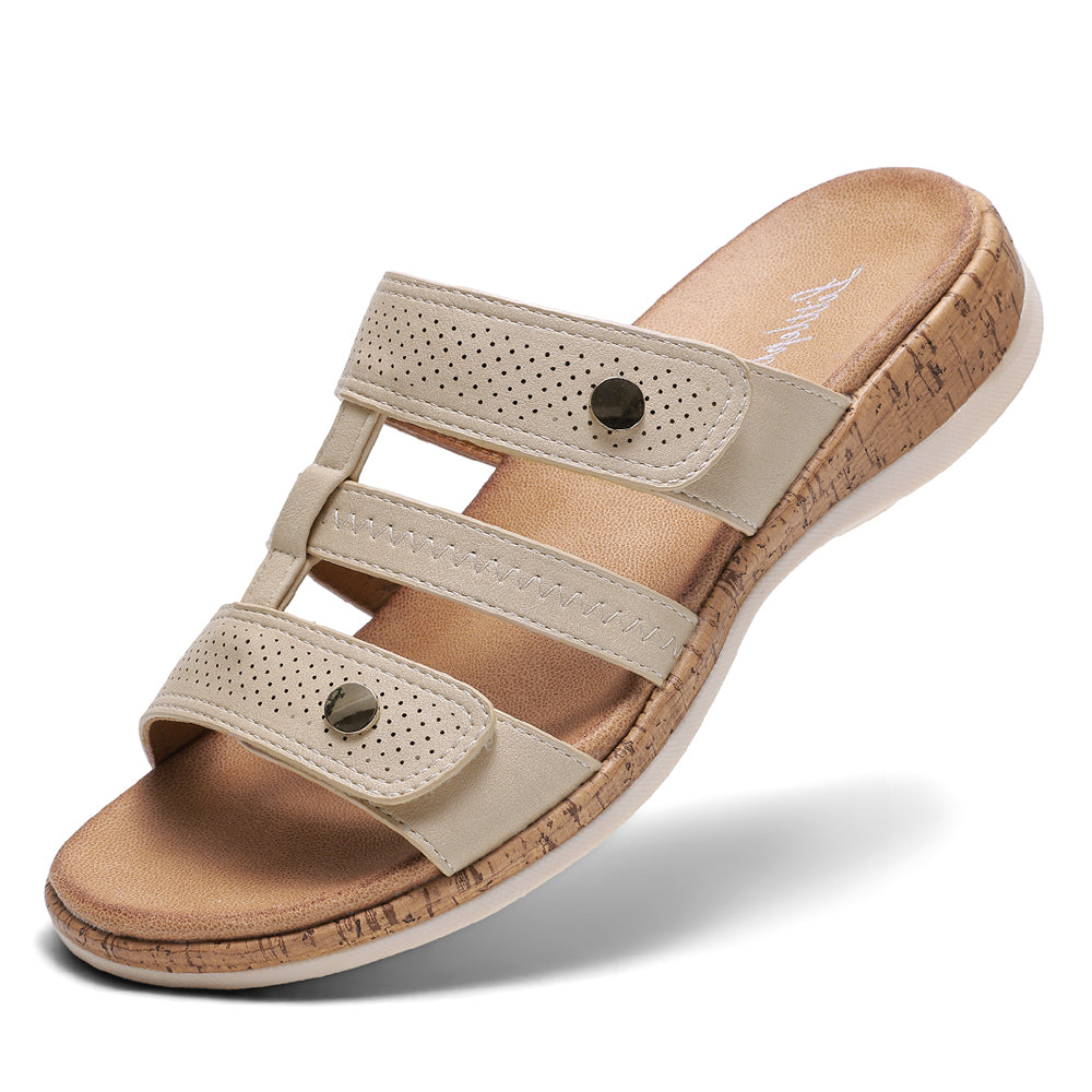 Littleplum Women Adjustable Arch Support Slip On Summer Slides Sandals