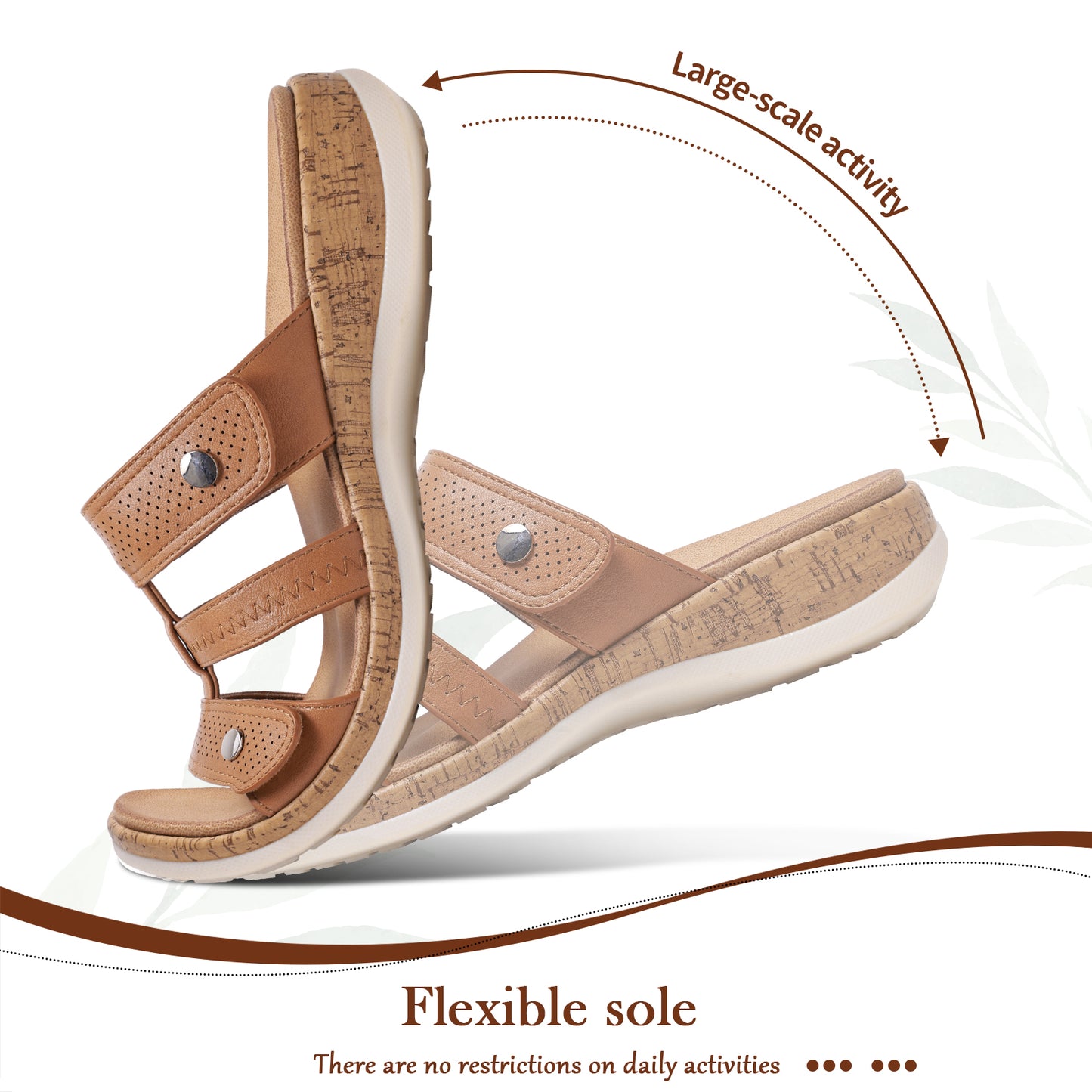 Littleplum Women Adjustable Arch Support Slip On Summer Slides Sandals