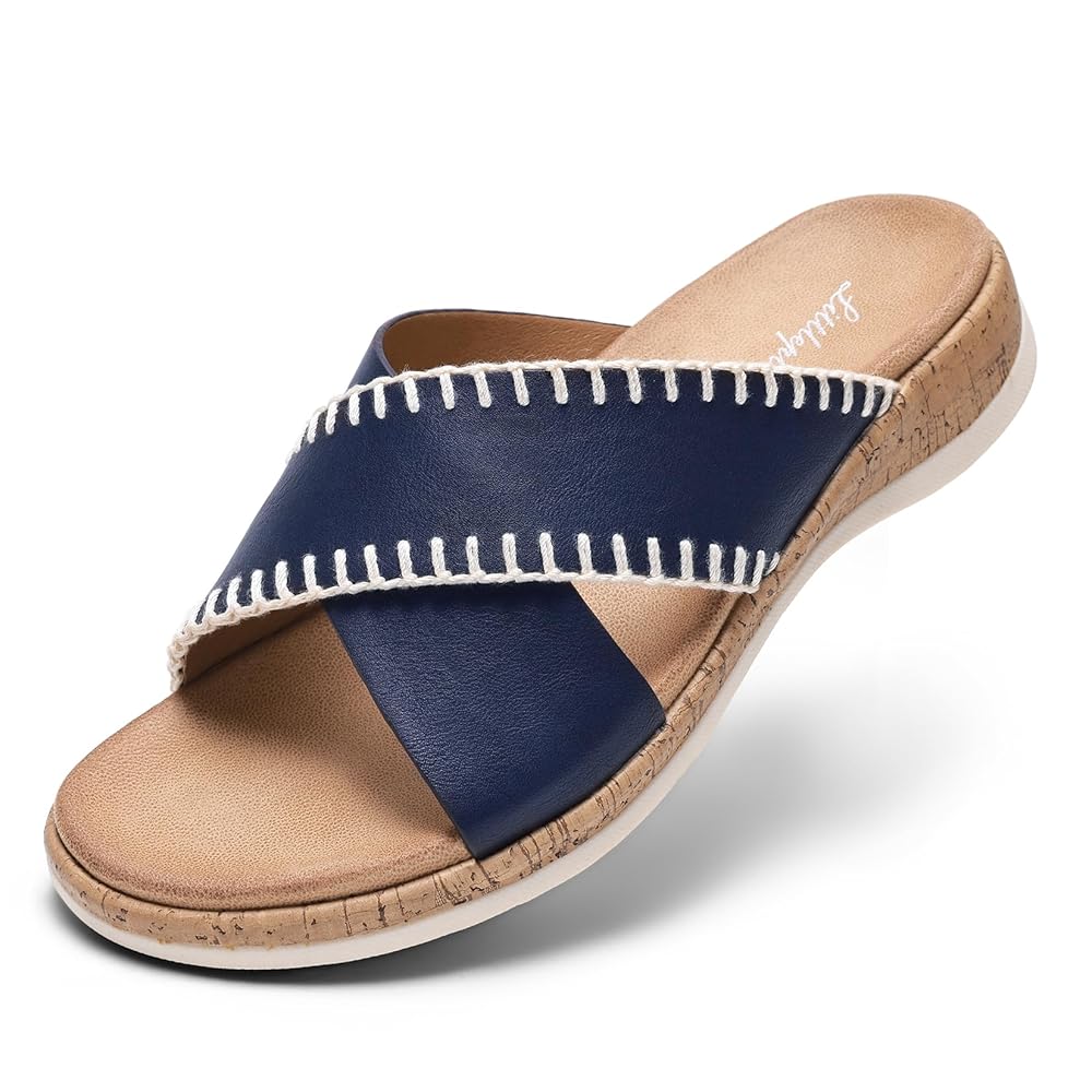 Littleplum Women Orthotic Arch Support Adjustable Slip On Sandals
