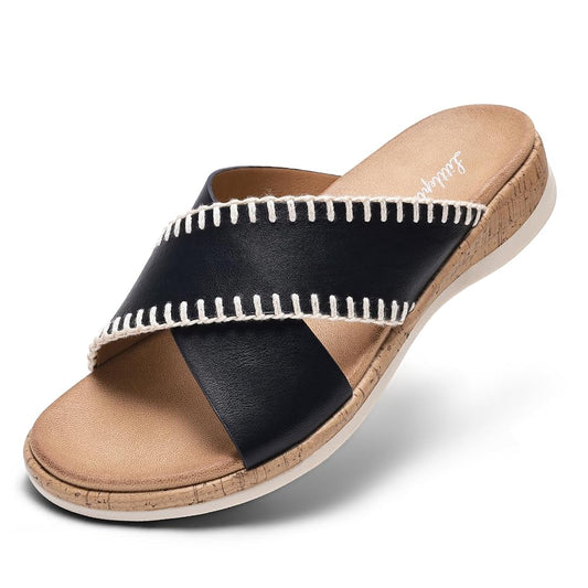 Littleplum Women Orthotic Arch Support Adjustable Slip On Sandals