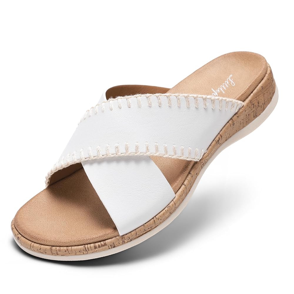 Littleplum Women Orthotic Arch Support Adjustable Slip On Sandals