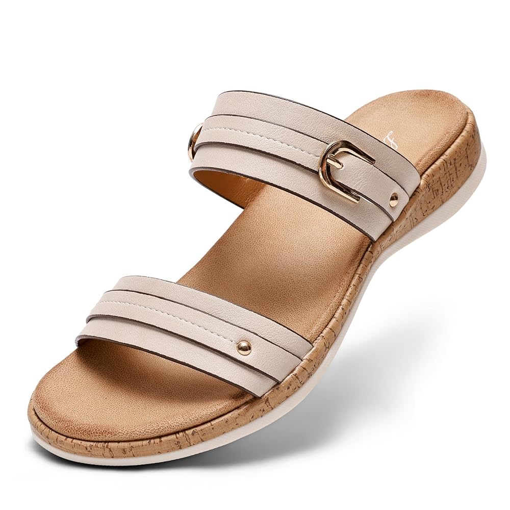 Littleplum Women Arch Support Open Toe Orthotic Slide Sandals