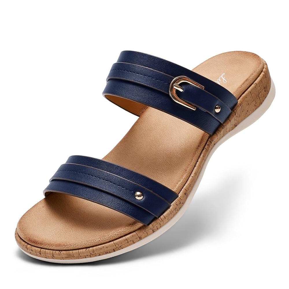 Littleplum Women Arch Support Open Toe Orthotic Slide Sandals