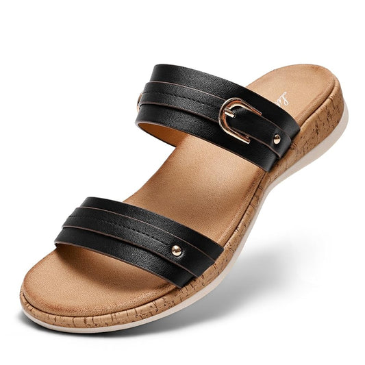 Littleplum Women Arch Support Open Toe Orthotic Slide Sandals
