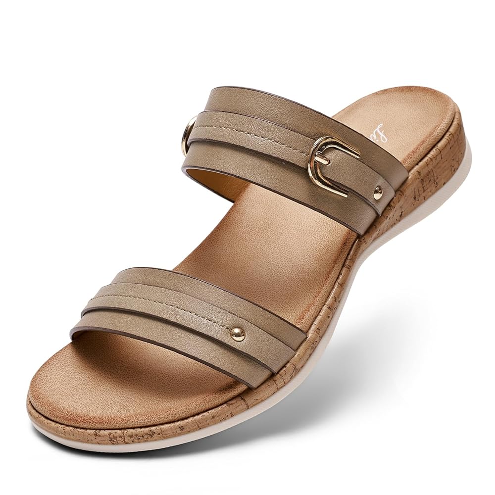 Littleplum Women Arch Support Open Toe Orthotic Slide Sandals